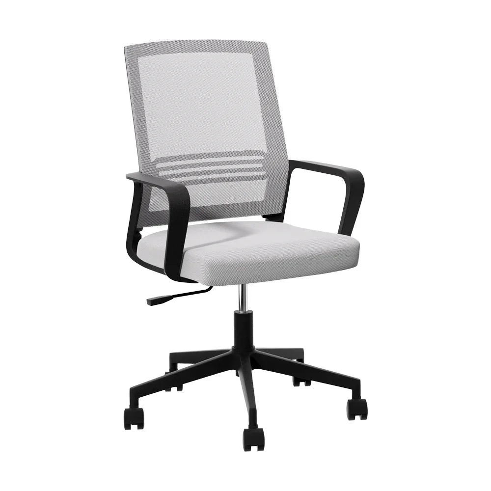 Artiss Mesh Office Chair Computer Gaming Desk Chairs Work Study Mid Back Grey - Flea Market